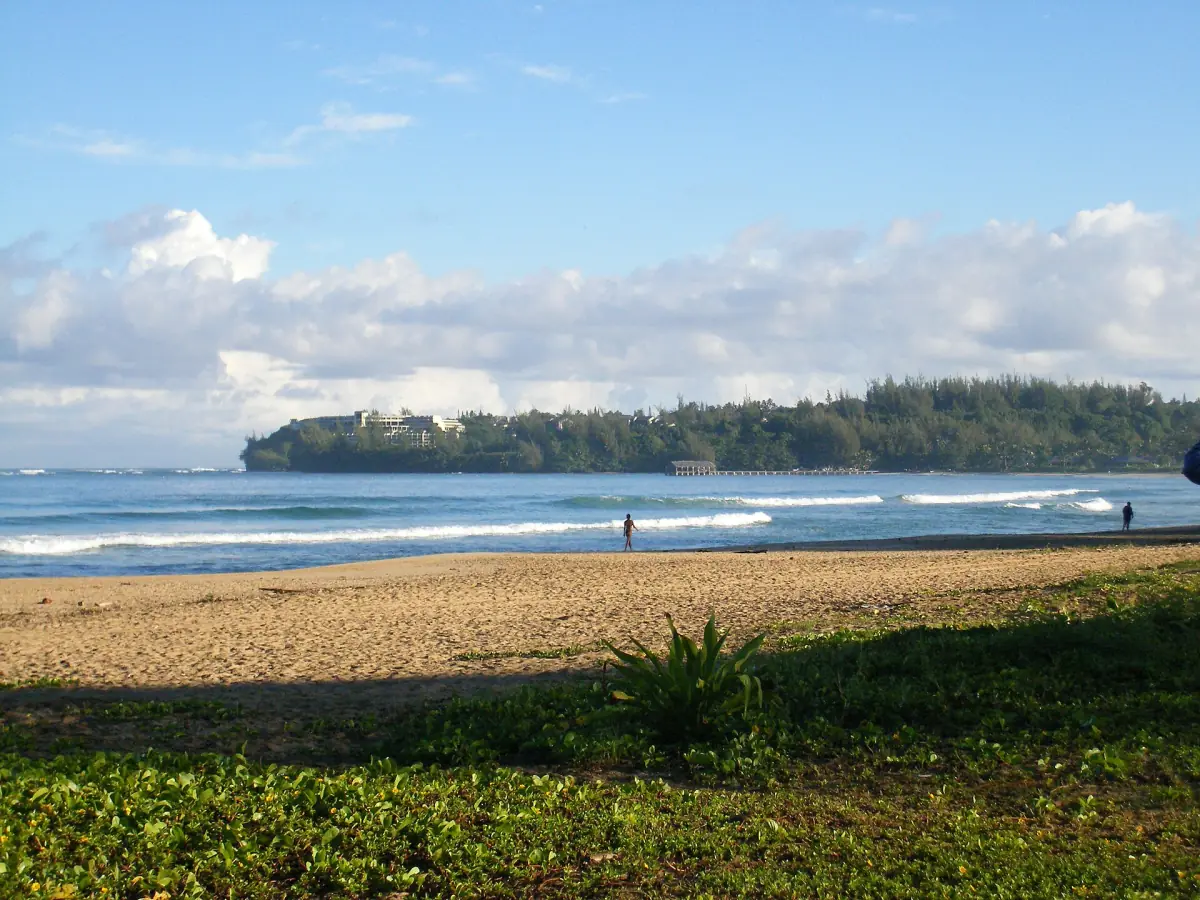 The beach at Hanalei Bay