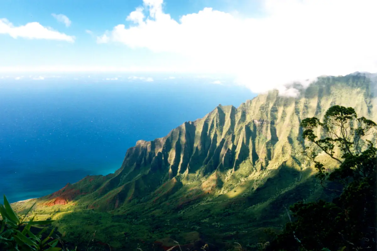 The fluted cliffs of the Na Pali Coast