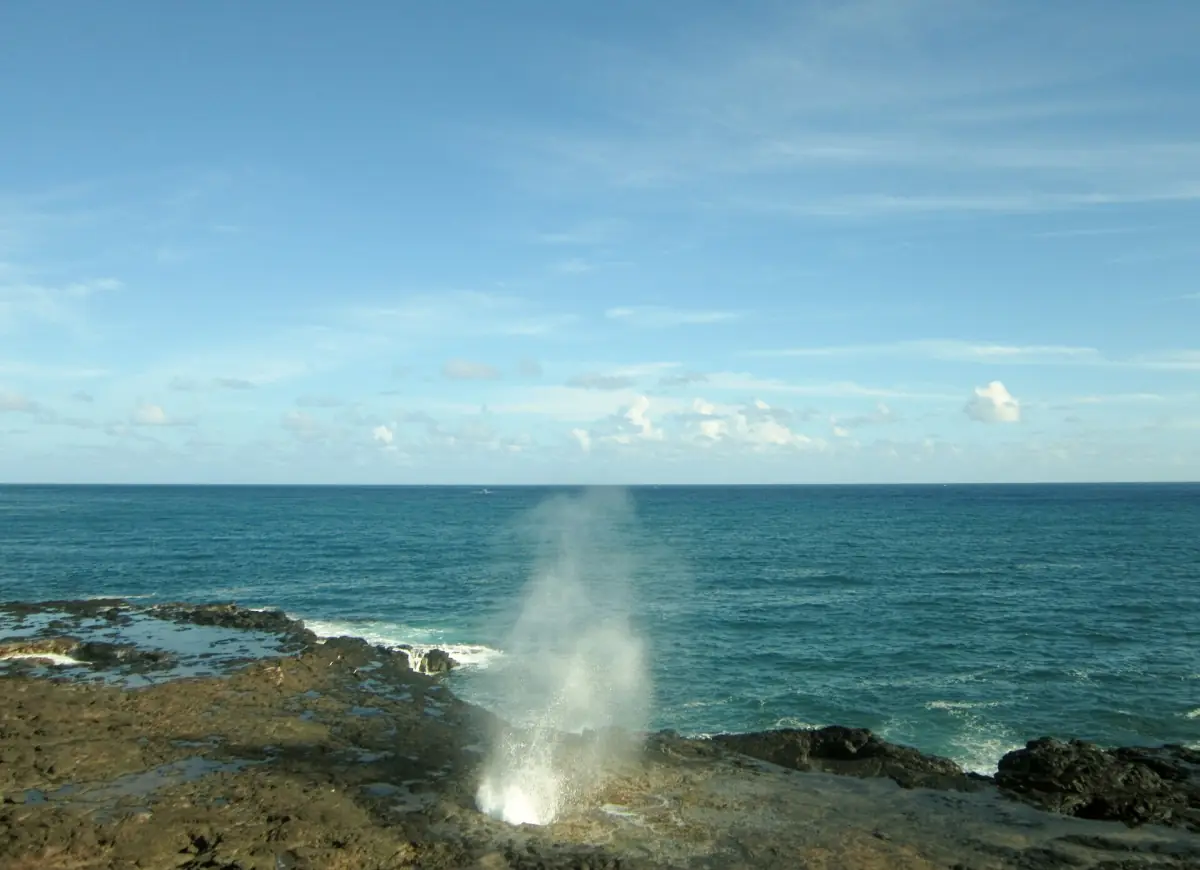 Spouting Horn sending water into the air